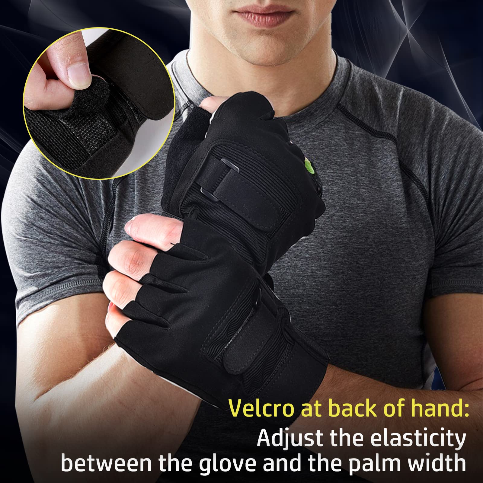 Romon Fitness Handschuhe für Herren und Damen,Trainingshandschuhe mit Handgelenkstütze,Atmungsaktive und Bequeme Handschuhe für das Gewichtheben,für 