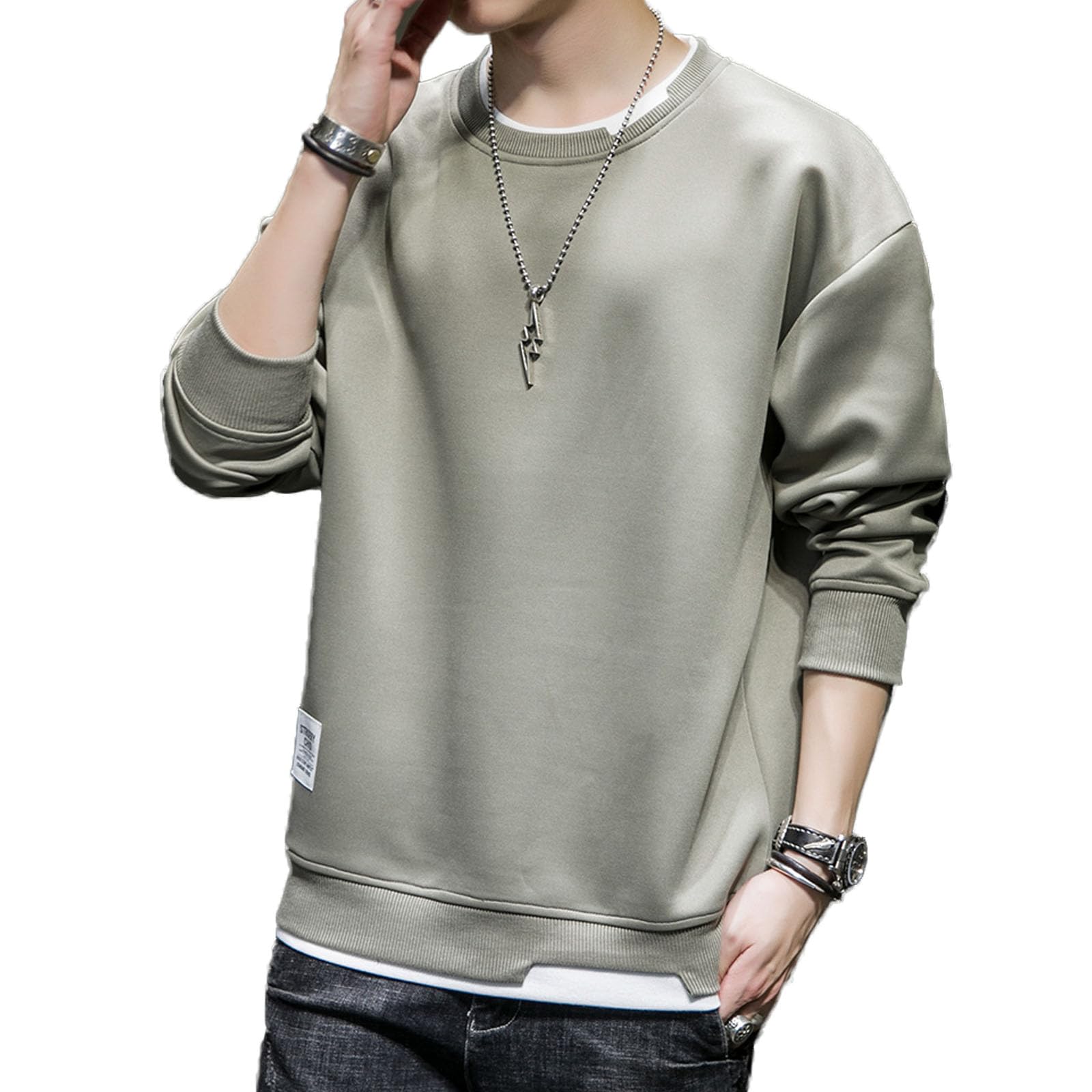 [Ferenbros] トレーナー メンズ パーカー メンズ 秋服 長袖 トップス かっこいい プルオーバー おしゃれ スウェット Tシャツ ゆったり 大きいサイズ ストリート 人気 秋 冬 春