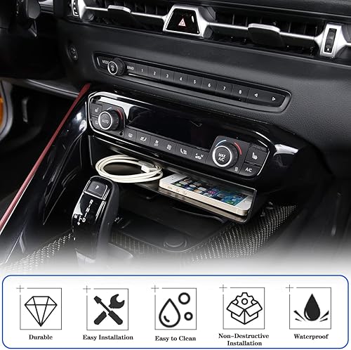 Miniatura 4 de Compatible con Toyota Supra GR A90 A91 MK5 2019-2025 Caja de almacenamiento de consola central, organizador de bandeja de almacenamiento de consola