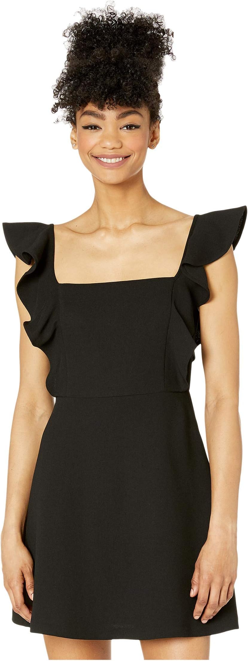 Women's Square Neck Ruffle Dress