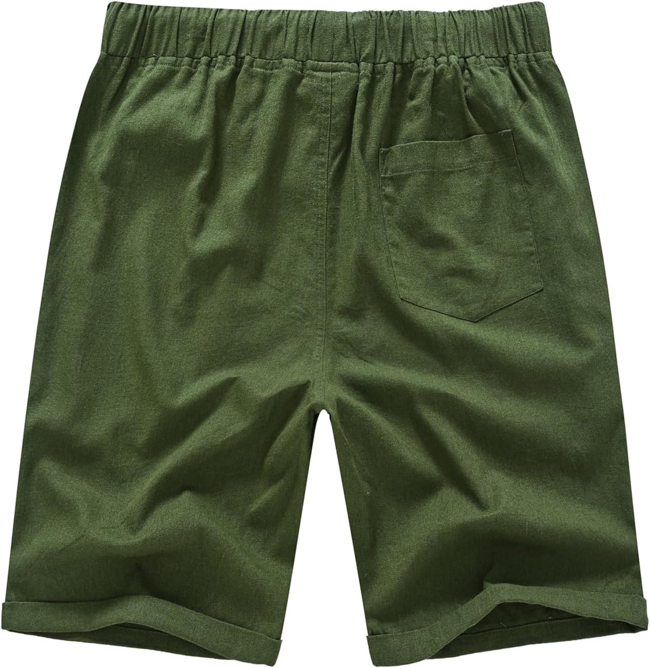 Men's Linen-Cotton Casual Shorts – Classic Fit Summer Beach Shorts with Pockets
