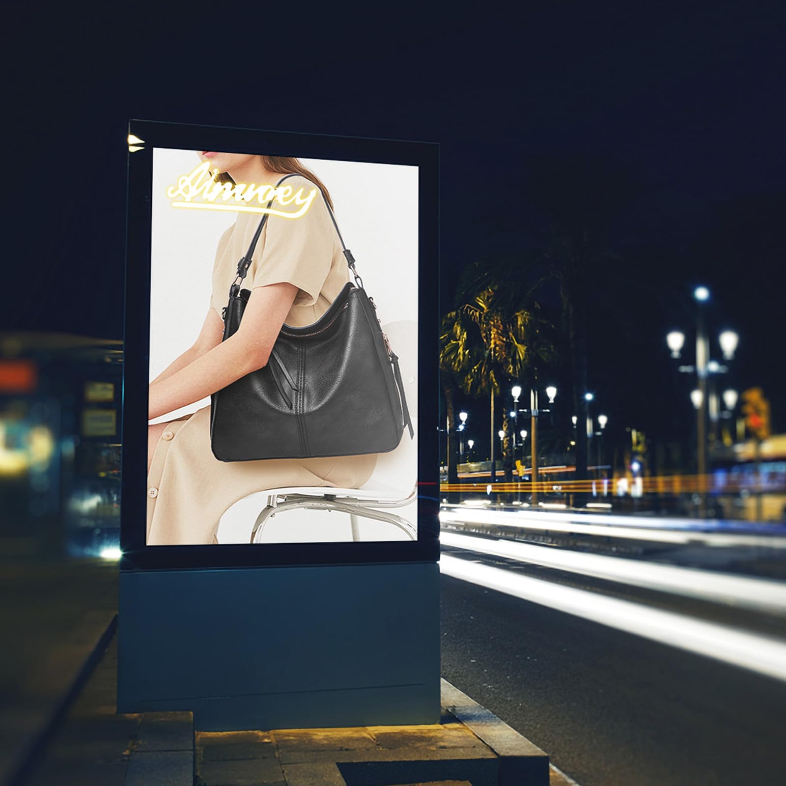 AINUOEY Femme Sac a Main Sacs à Bandouliere Portés épaule Feminin Cabas Original PU Cuir 76670 1pc ensemble