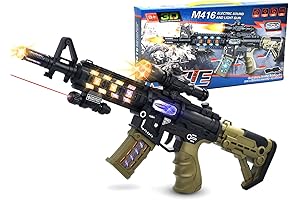 Toy Machine Gun with Lights, Sound, and Telescoping Action