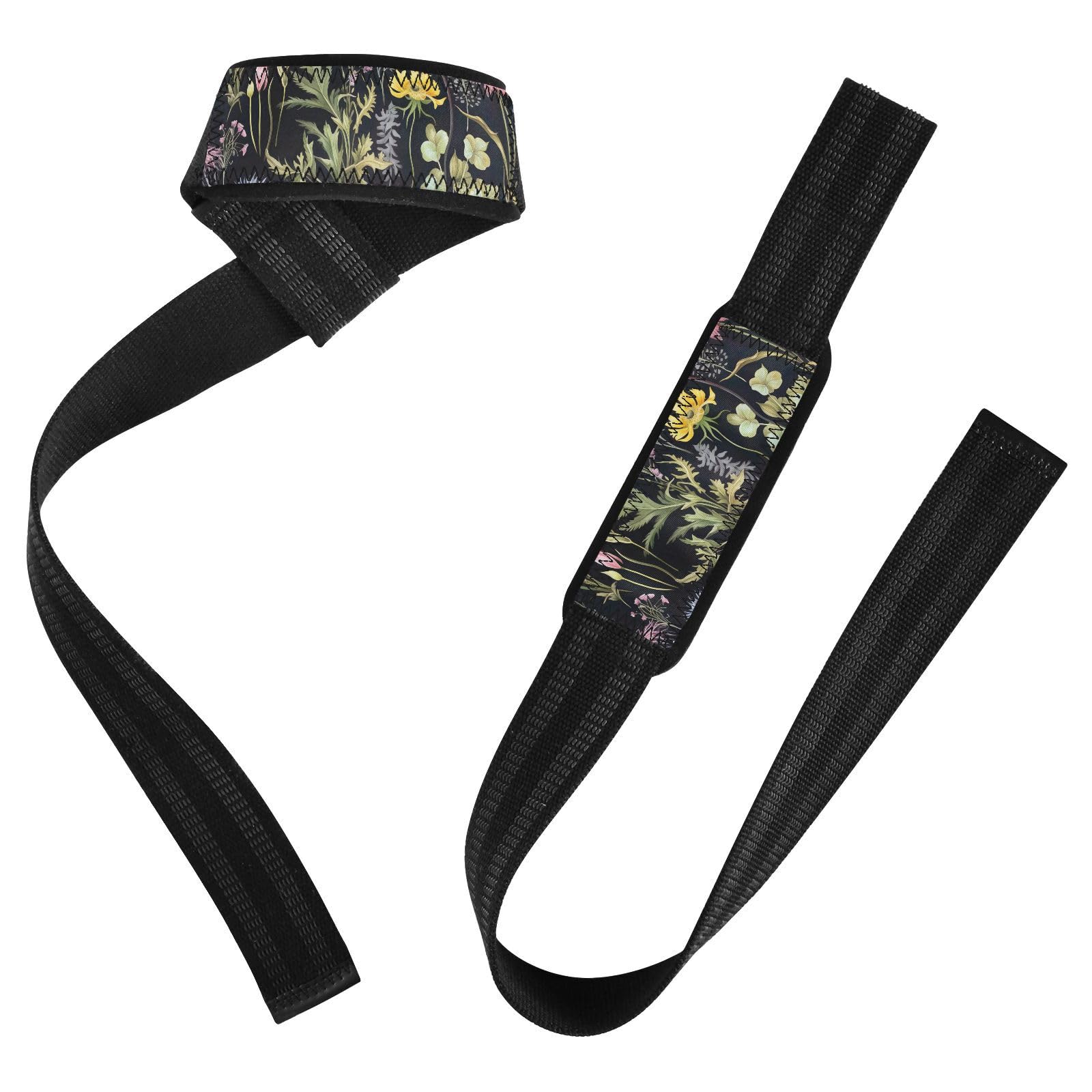 Nander Beautiful Colorful Flowers Wrist Straps for Weightlifting,Lifting Straps with Neoprene Cushioned Wrist Padded and Anti-Skid Silicone for Strength Training,Bodybuilding,Deadlifting