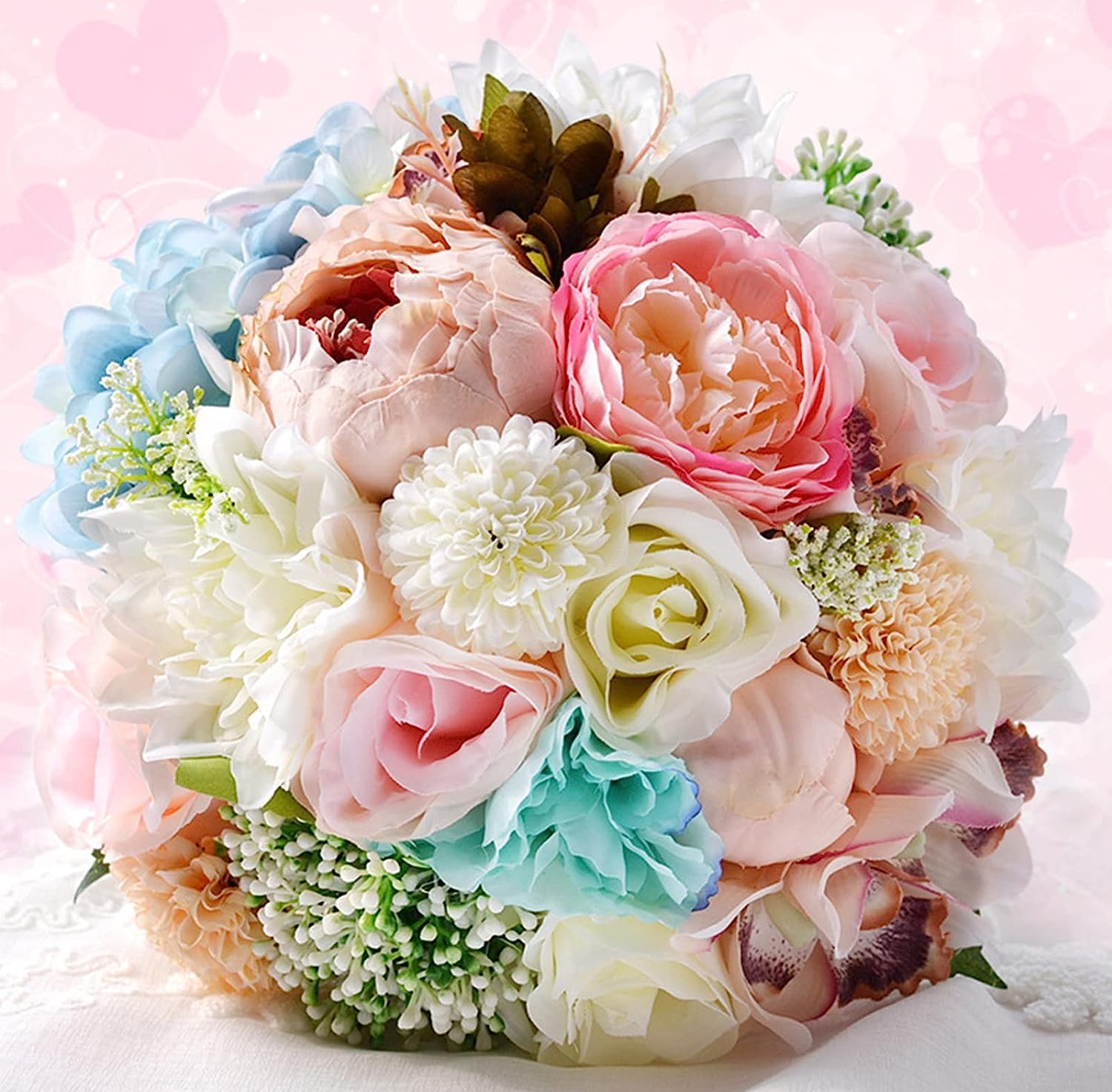 Bouquet di Fiori Artificiali, Decorazioni per Matrimoni, Fiori da Sposa, Fiori Artificiali, Decorazioni per la casa, Bouquet da Sposa, peonie Artificiali in Seta, damigel，C