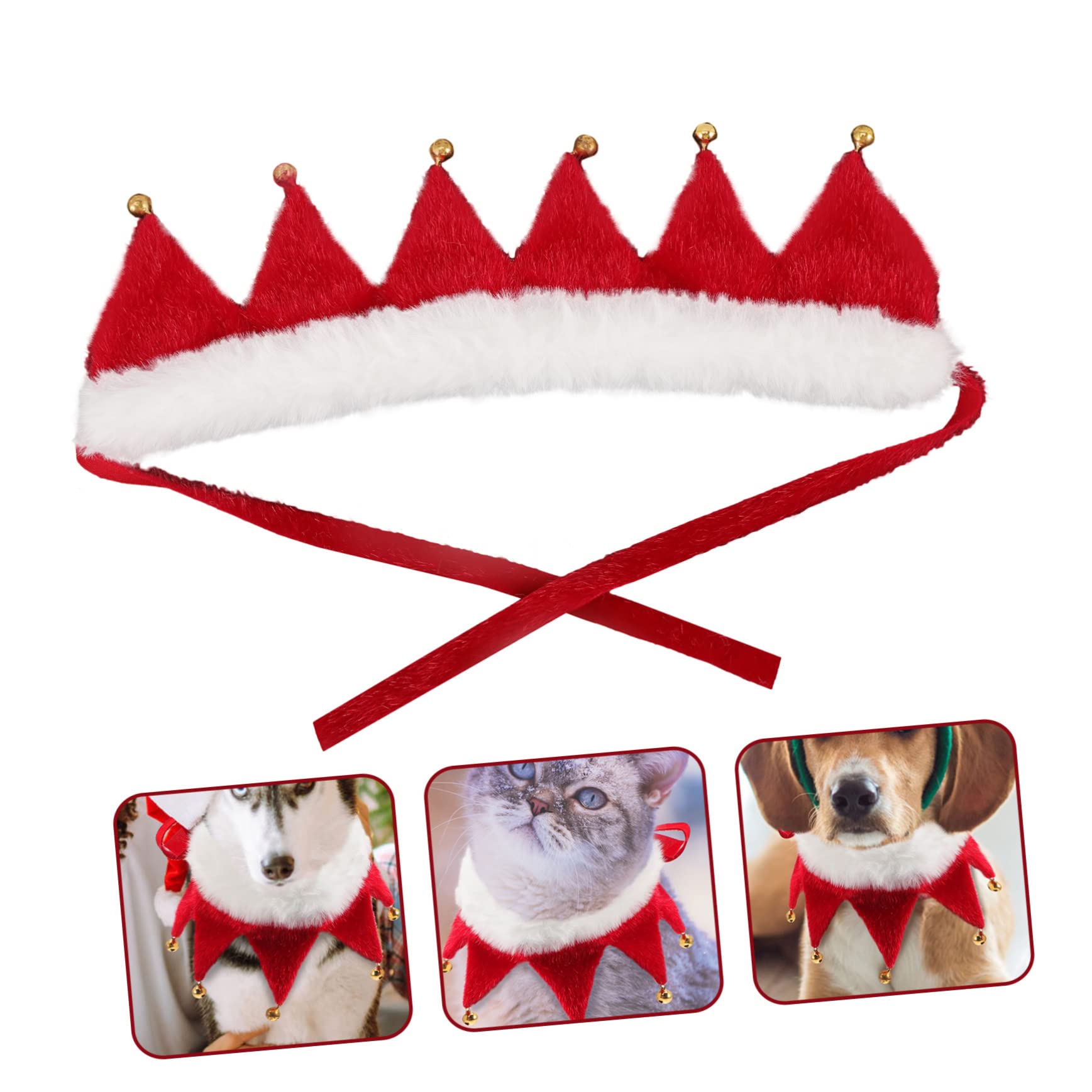 Kisangel Collier de Noël Ajustable avec Clochettes pour Chien et Chat Confortable et Décoratif