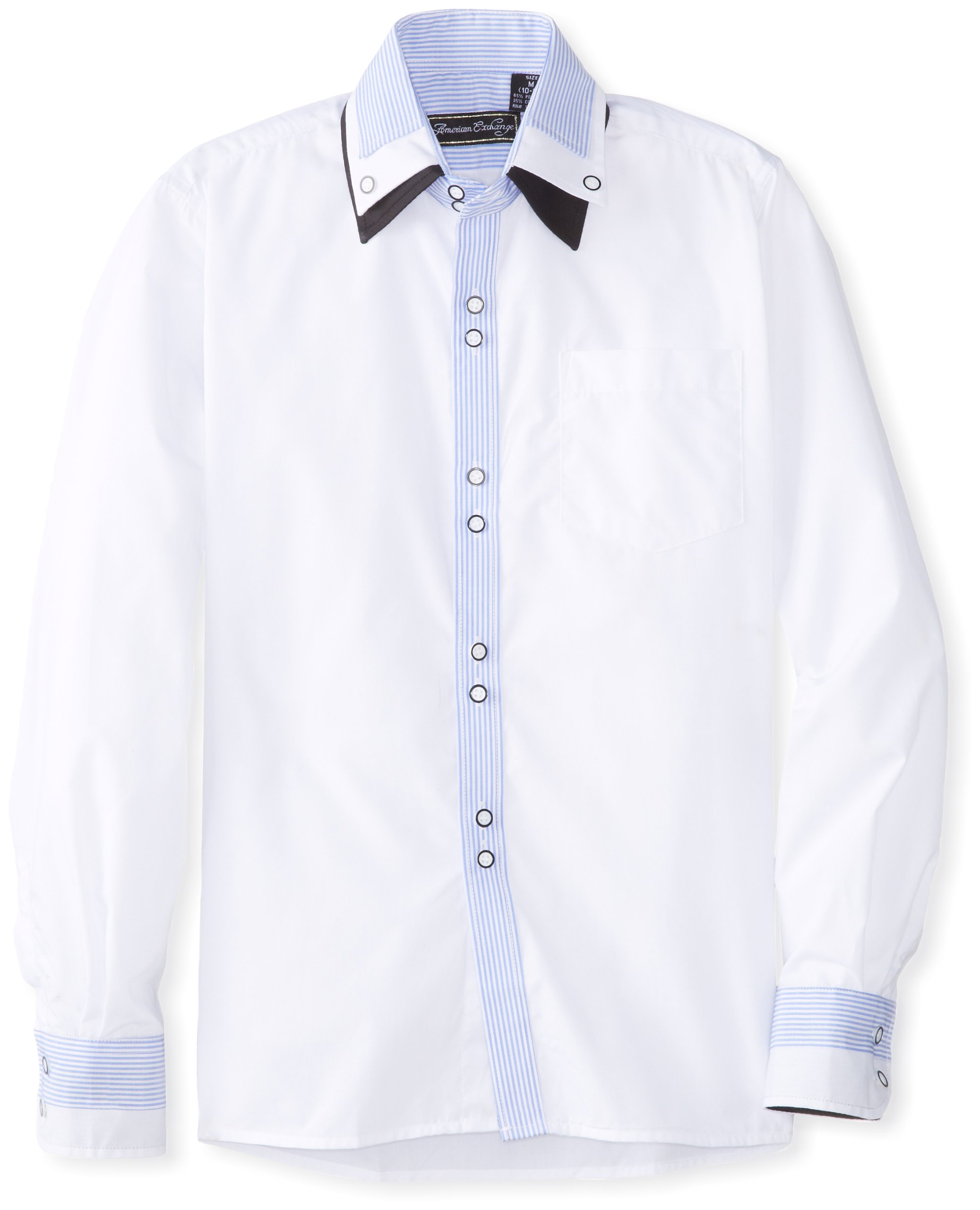 American Exchange Big Boys' Stripe Contrast Shirt
