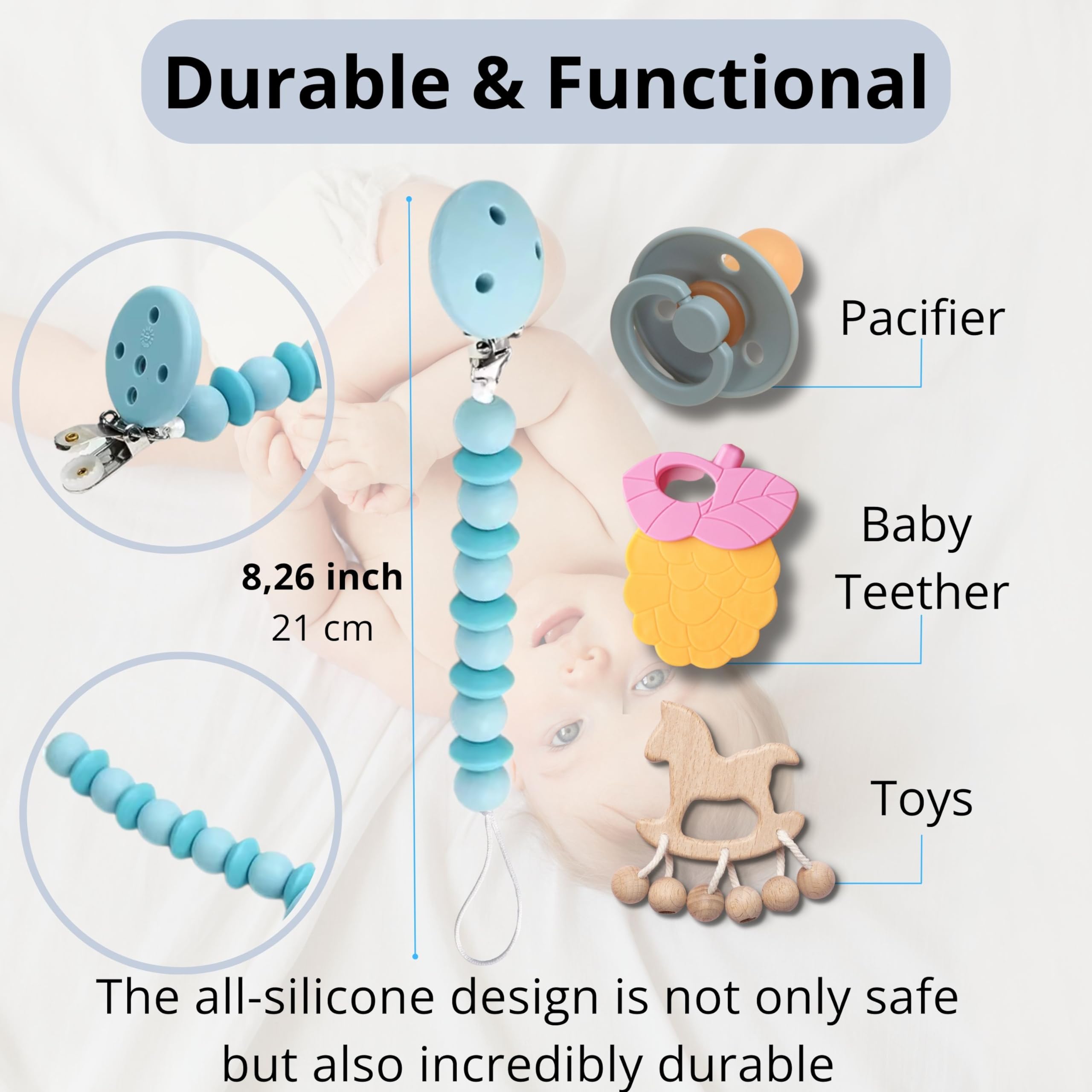 Portaciuccio Per Neonati - 3 Pezzi, Sterilizzato E Super Pratico! - Foto 4