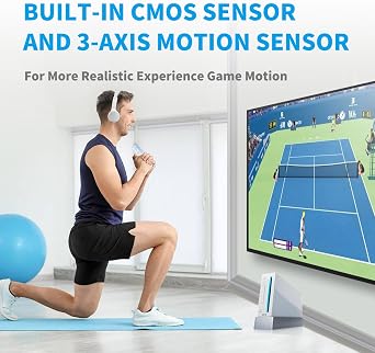 2 Sets Remote Controller for Wii, Replacement Remote Built-in Motion Plus Controller and Nunchuck (Black White)