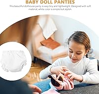 Vista 9 de Toyvian Ropa de pañales blancos para muñecas, ropa interior de muñeca para bebé, accesorios para muñecas, juego de ropa interior, juego de ropa