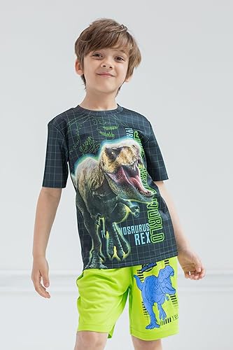 Miniatura 2 de Jurassic World Jurassic Park T-Rex - Conjunto de camiseta y pantalones cortos para niños pequeños a niños grandes