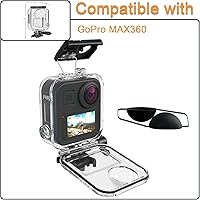 Vista 2 de Carcasa impermeable para GoPro MAX 360 con pantalla táctil, carcasa protectora de buceo subacuático con soporte para GoPro MAX360 Kit de accesorios