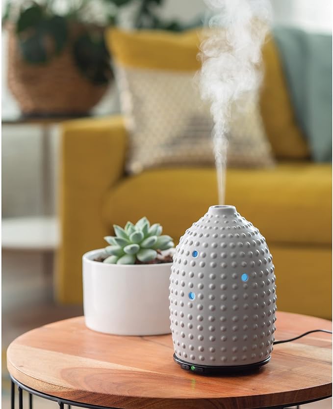 Difusor de Aromas Eléctrico Airomé Gray Hobnail, 100 mL, 8 Luces LED miniatura 3