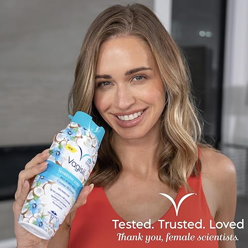 Miniatura 7 de Vagisil Lavado femenino para la higiene del área íntima, aromas aromáticos, pH equilibrado y probado por ginecólogos, hibisco de coco, 12 onzas