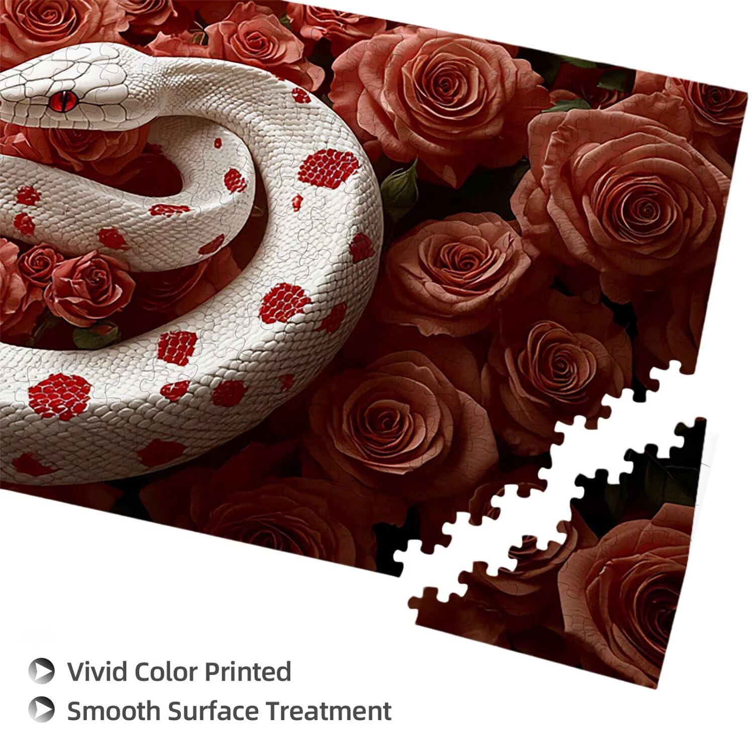 Kwiaty węża - Puzzle 900 sztuk dla dorosłych - Puzzle DIY, kreatywna rozrywka, sztuka nowoczesna, klasyczne puzzle dla dorosłych i młodzieży w wieku 12 lat, pomysł na prezent dla mężczyzn i kobiet 87