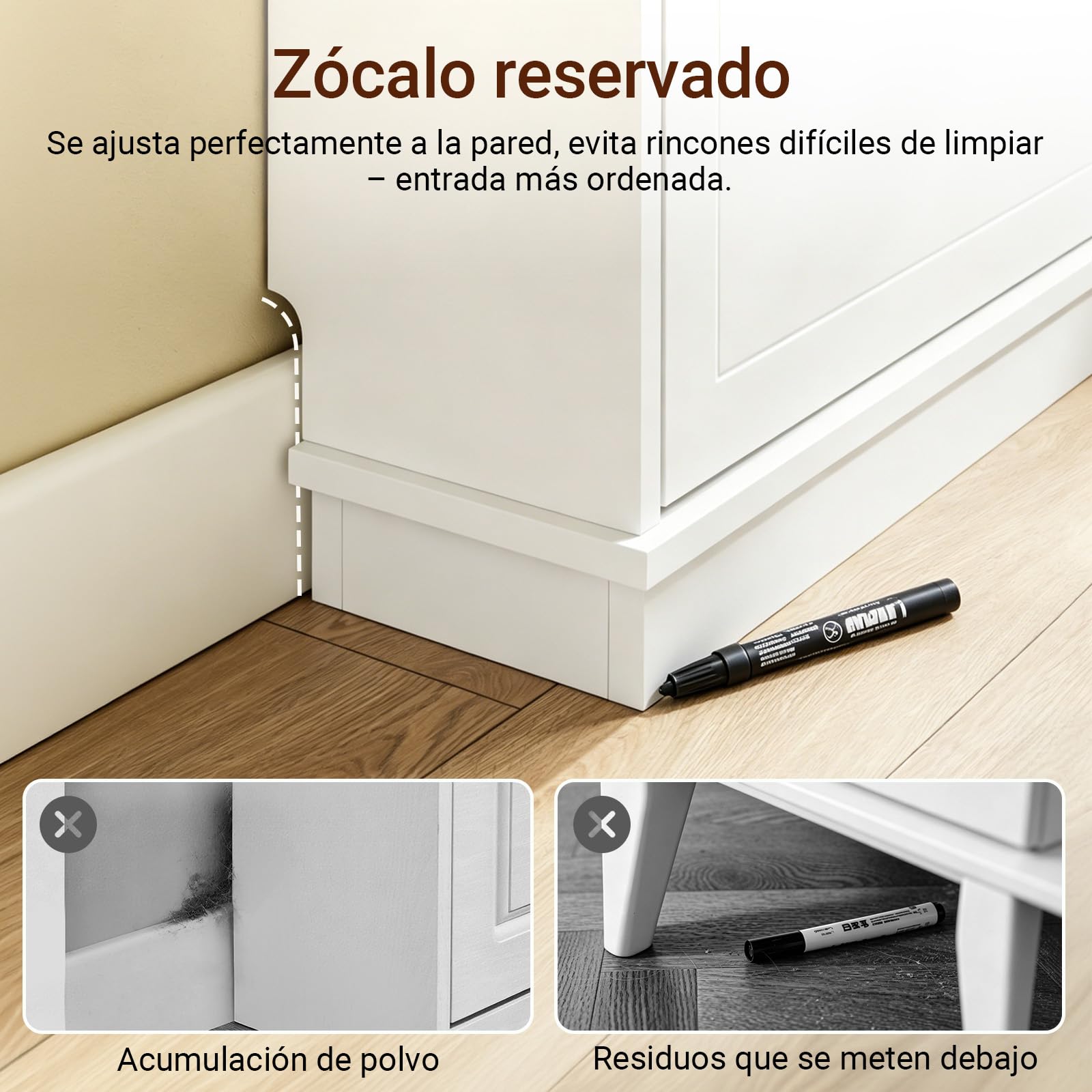 SoBuy Zapatero Entrada Recibidor - Diseño Ultra Estrecho 18cm, Apto para Zapatos EU 47, Zapatero Madera para Entradas, Pasillos y Apartamentos Pequeños - 105×18×78cm - FSR216-W