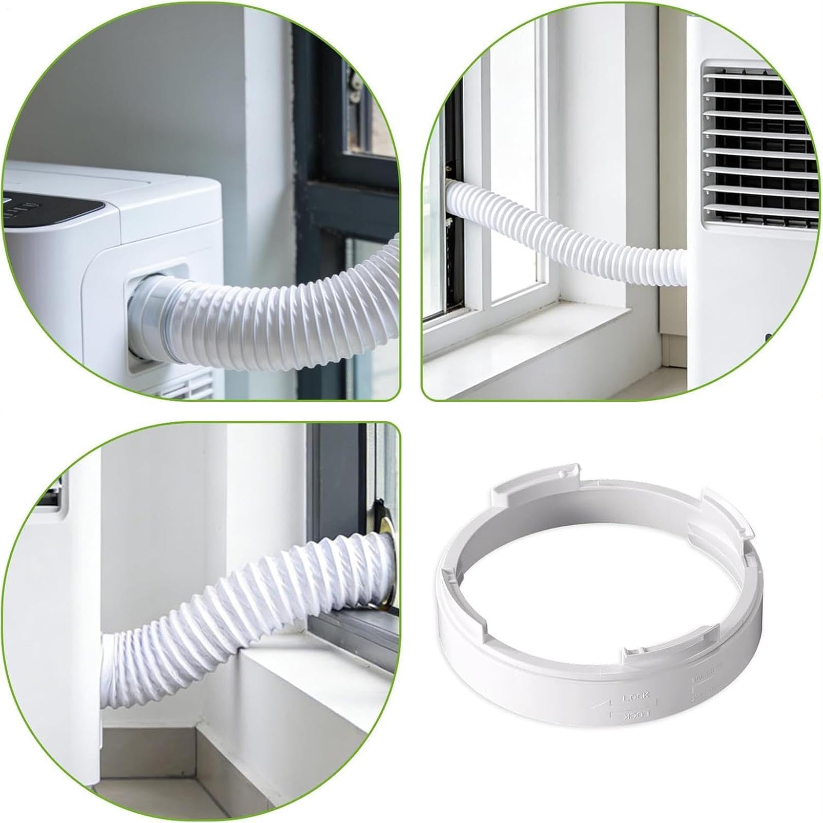 Adapter węża wydechowego do klimatyzatora, bezpieczne dopasowanie, szczelne uszczelnienie, złącze 5,1 cala do 14 cm do mieszkań, akademików i małych pomieszczeń