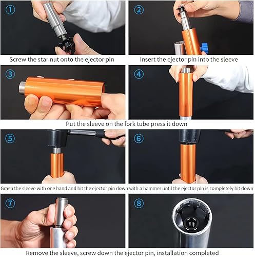 Miniatura 7 de Herramienta de ajuste de tuerca de estrella para bicicleta, herramienta de ajuste de tuerca de estrella MTB con 2 tornillos especiales de repuesto y