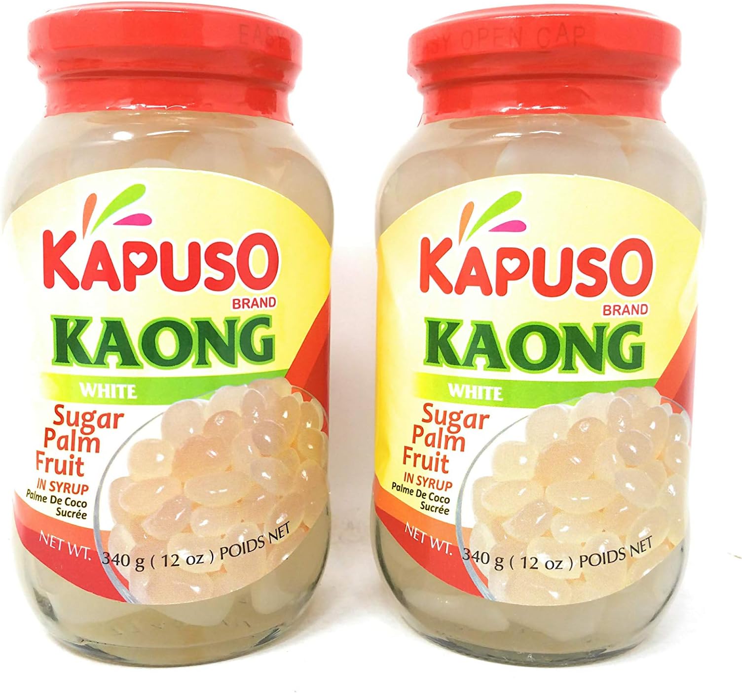 Kapuso Kaong White Sugar Palm Fruit in Syrup 340g, 2 Pack