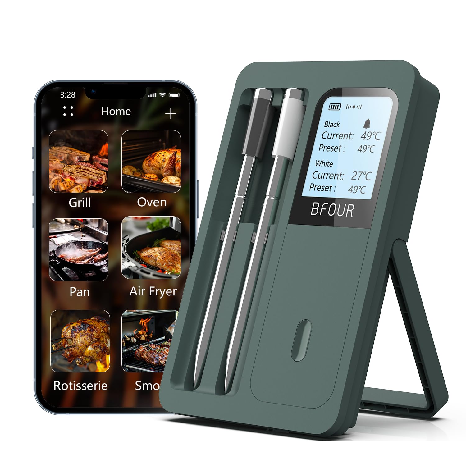 BFOUR bf-40 Green Grillthermometer