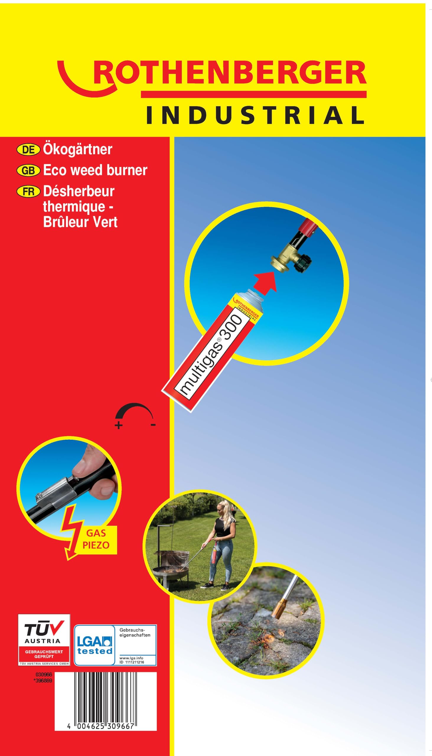 Cartucce Gas Multigas 300 ROTHENBERGER - 4 Pezzi, Miscela Propano/Butano - Foto 5