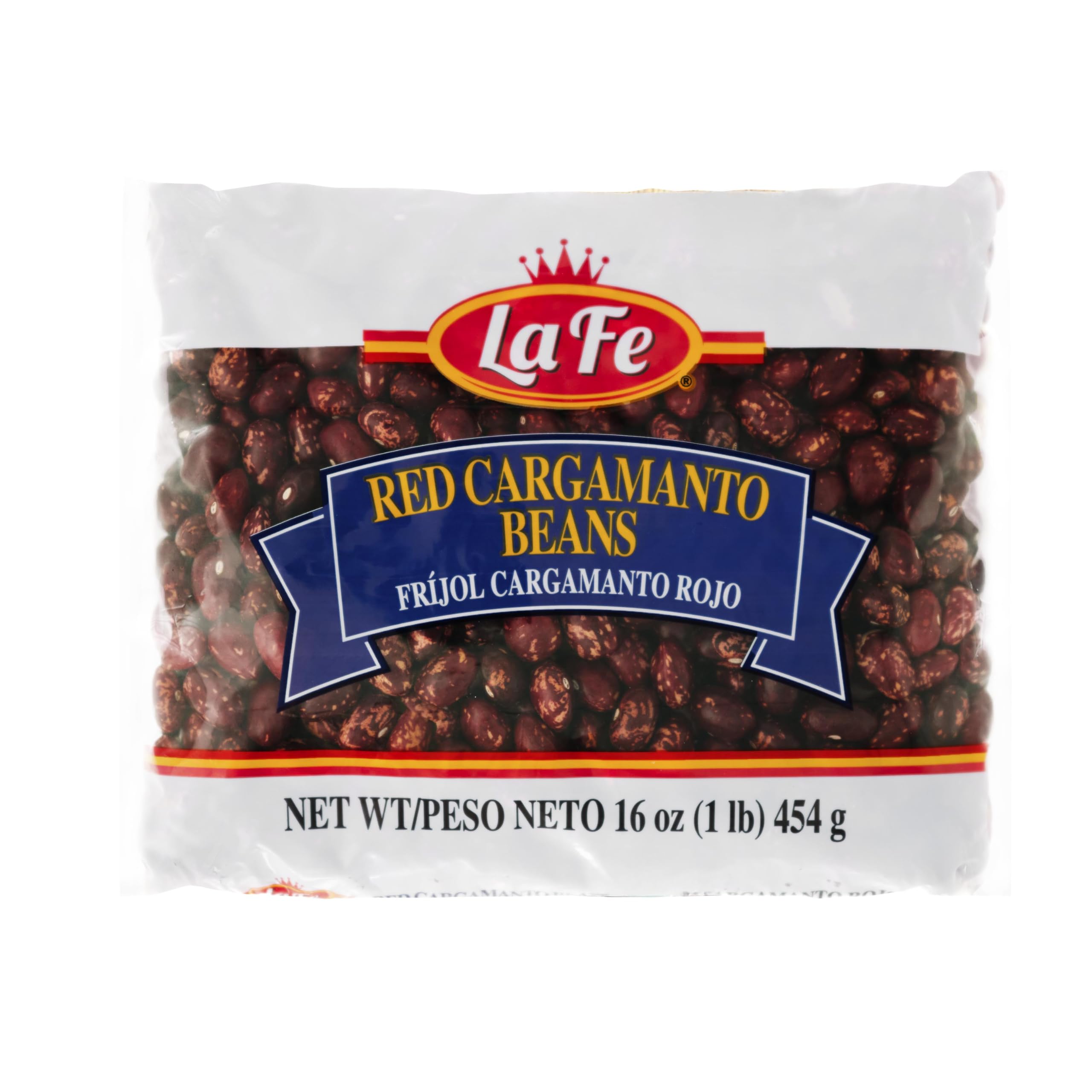La Fe Frijol Cargamanto Rojo 16oz - Colombian Red Cranberry Beans