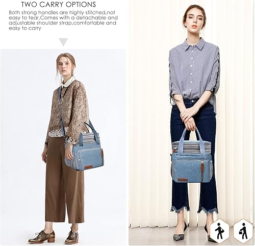 Miniatura 28 de MIYCOO - Lonchera para hombres y mujeres adultos con doble cubierta, a prueba de fugas, con aislamiento, suave, grande, hielera para el trabajo