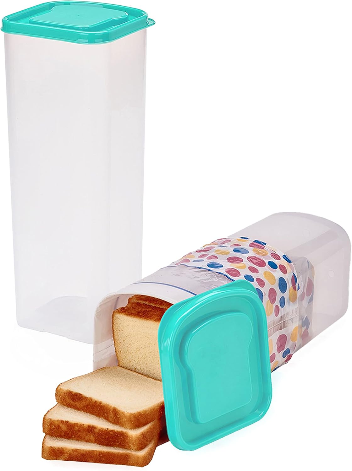 Buddeez Bread Buddy Bread Box Loaf Plastic Storage Container Holder for Kitchen