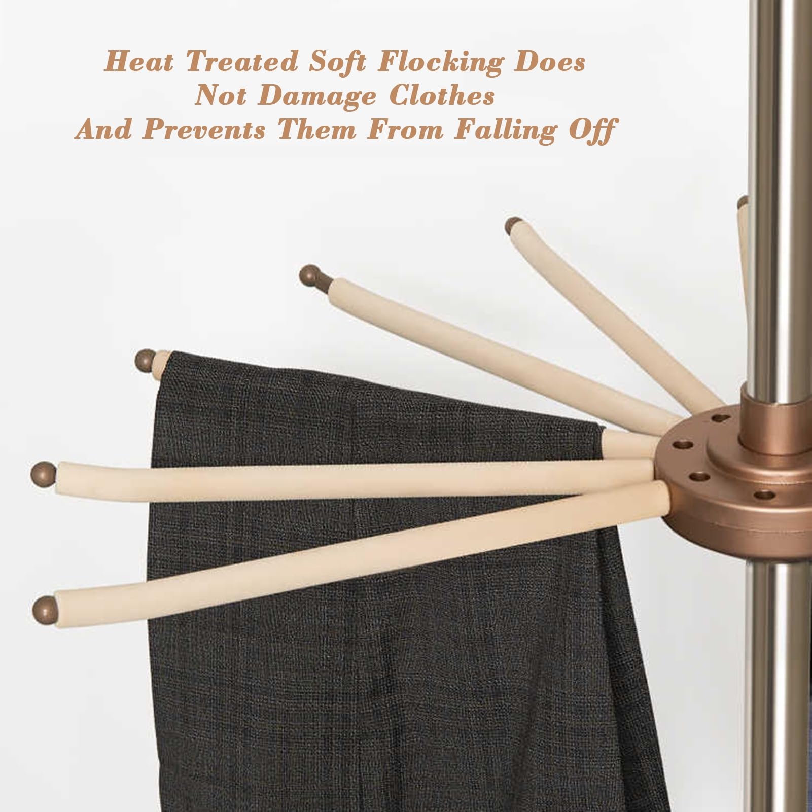 Percha portátil giratoria de 360°, resistente para pantalones, carga de 60 kg para organizar el dormitorio y la sala de estar