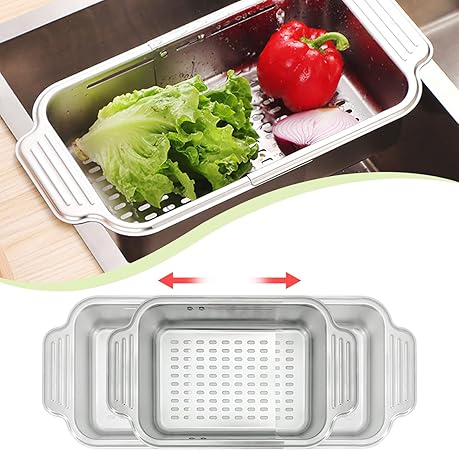 Küchen Sieb Für Spülbecken - Grüner Abflusskorb Mit Snap-Verschluss