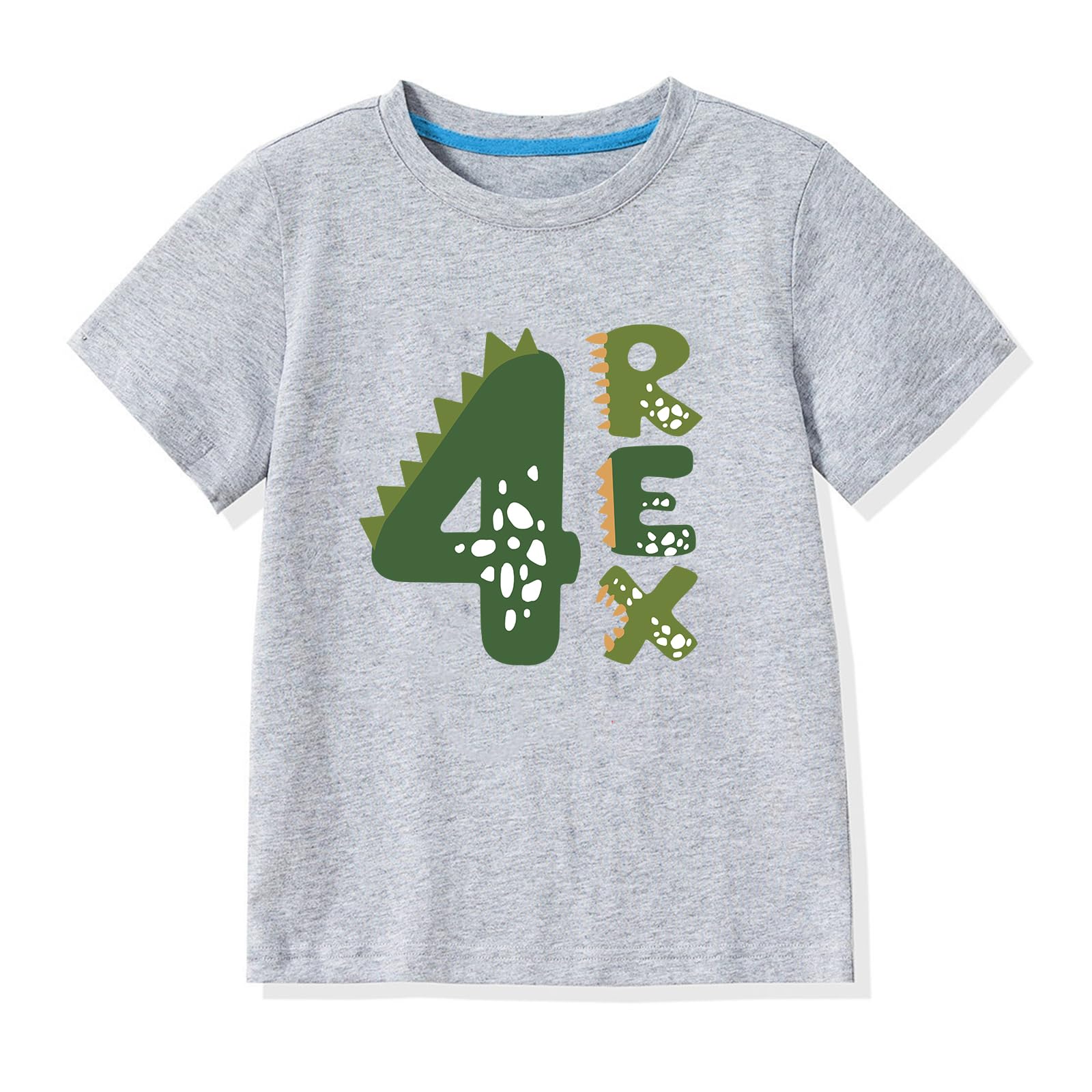 Goengmo 2-6 Rex Birthday Shirts Toddler Kids Dinosaur Theme Birthday T-Shirts Cotton Short Sleeve Tees