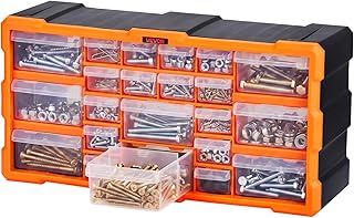 VEVOR Kleinteilemagazin mit 22 Schubladen, PP-Sortimentskasten für Wandmontage Geeignet, 8 kg Belastbarer Sortierkasten mit Doppelverriegelung, Aufbewahrungsbox für Eisenwaren Schrauben Kleinteile