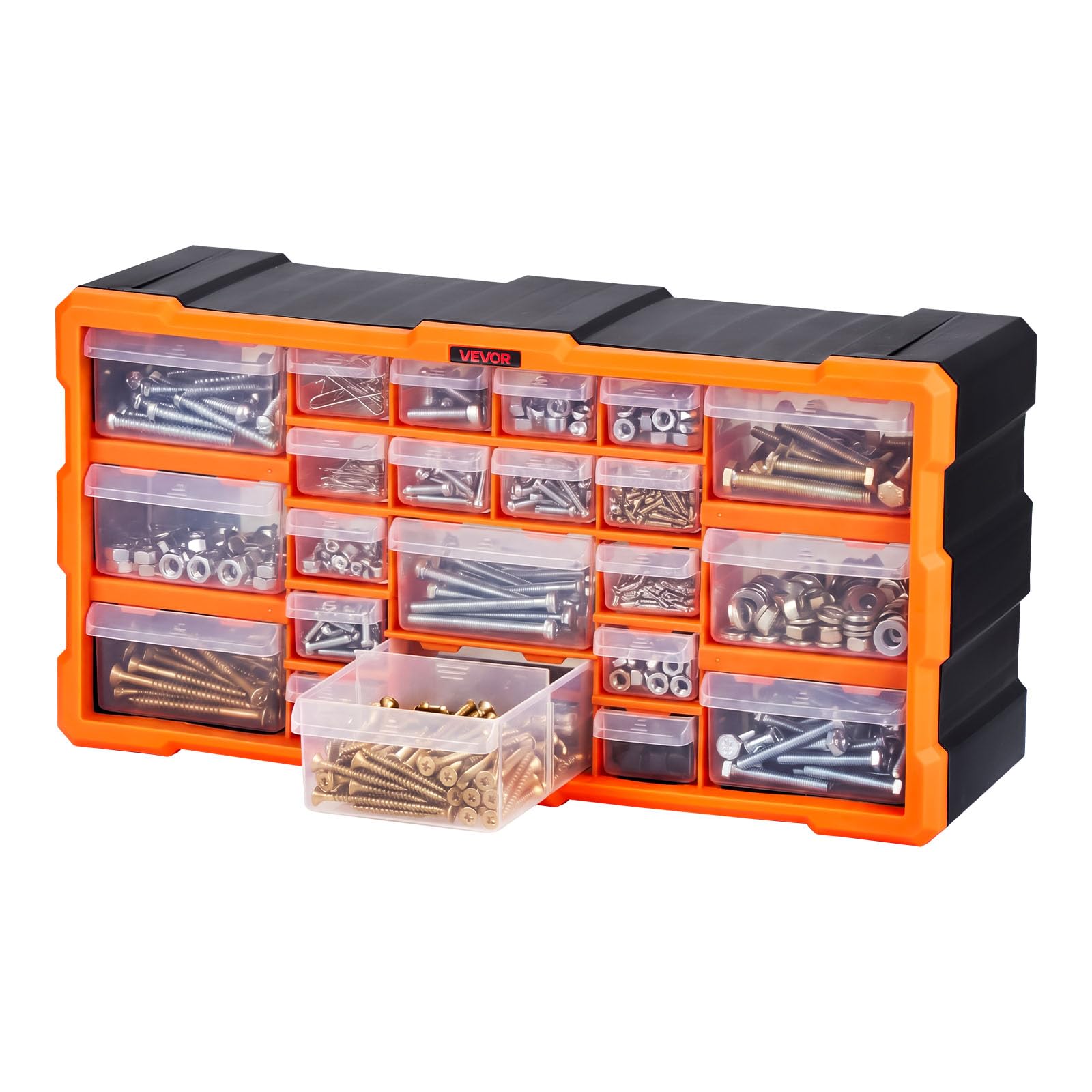 VEVOR Organizer per Minuteria a 22 Cassetti, Cassettiera Porta Minuteria Impilabile, Contenitore da Parete per Viti, Bulloni, Ferramenta e Componenti piccoli, Ideale per Garage, Casa e Laboratorio
