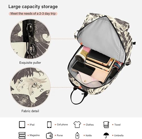 Miniatura 6 de Bolsa de tenis unisex impermeable gris marrón pájaro 2 raquetas de tenis bolsa de gimnasio para hombres mujeres tenis deporte bolso para raquetas