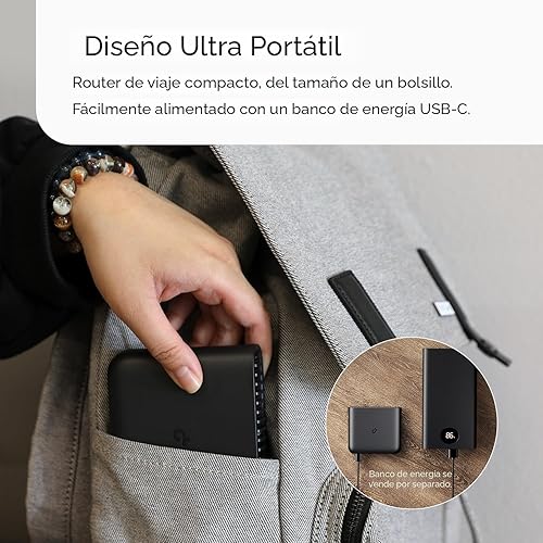 Miniatura 6 de TP-Link Router de Viaje Ultra-Portátil Wi-Fi 6 AX1500 TL-WR1502X | Compartición Fácil de WiFi Público | Aprobado para Hotel/RV/Viajes | Conexión