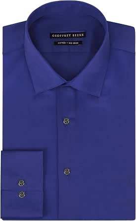 Chemise Habillée Homme Geoffrey Beene - Taille 17, Manches 32/33 - Sans Plis, Rayée - Occasion En Excellent état