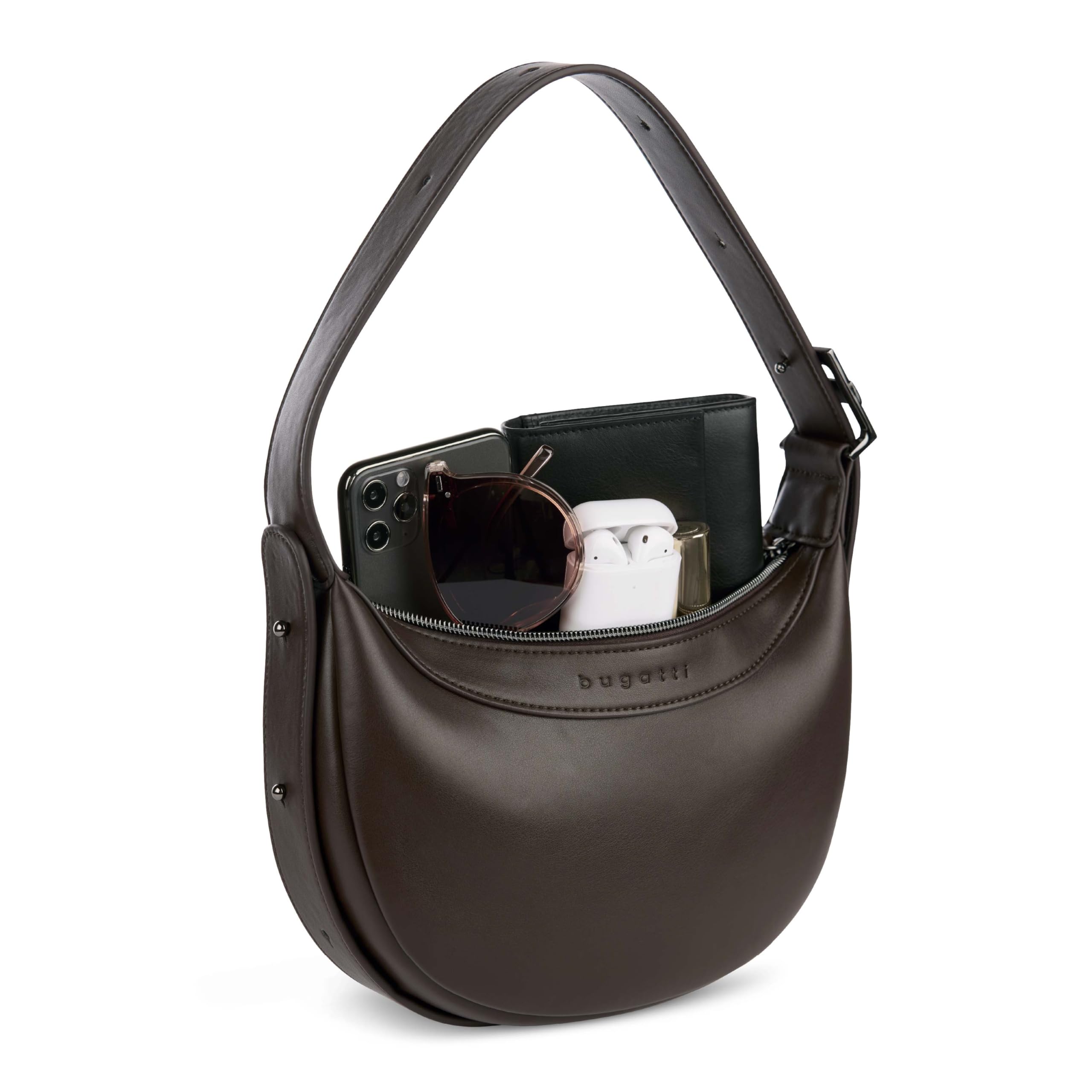 bugatti Schultertasche Umhängetasche Amelie Shoulder Bag Brown dunkelbraun