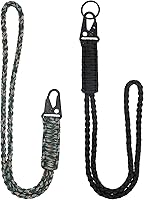Vista 15 de Llavero de Paracord de Servicio Pesado, Collar de Paracord, Llavero para Teléfono Celular, Silbatos, Correa Trenzada para Muñeca
