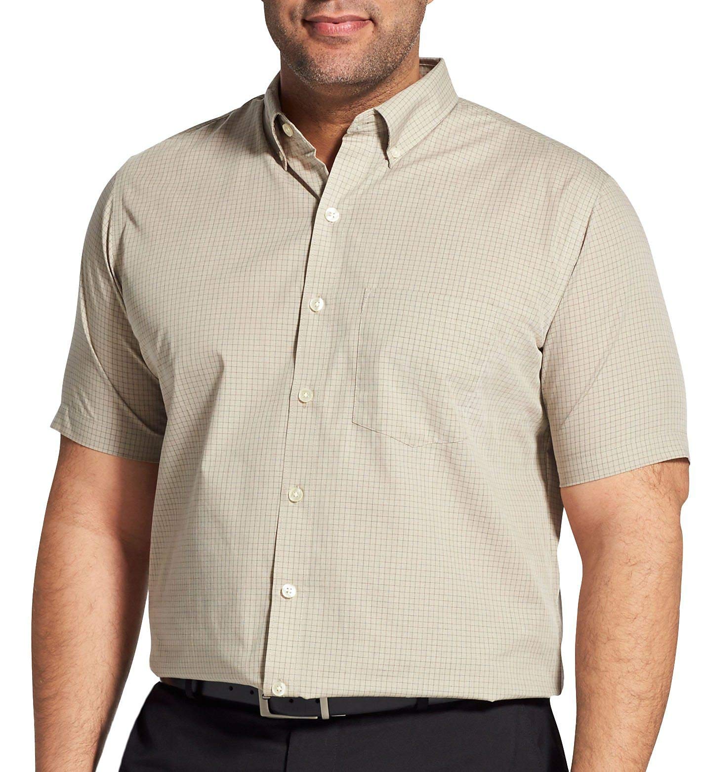 Van HeusenMen's Big and Tall Wrinkle Free Short Sleeve Button Down Shirt Button Down Shirt (pack of 1)