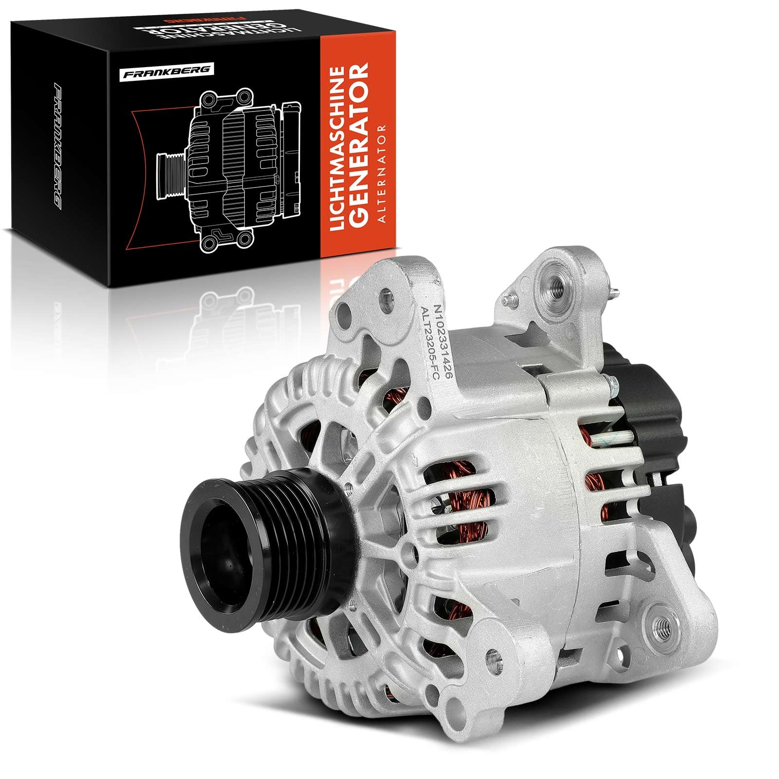 Frankberg Lichtmaschine Generator 110A Kompatibel mit Golf VI Variant AJ5 1.4L Benzin 2009-2013 Polo 9N 1.4L Benzin 2001-2009 Fabia II 542 1.4L Benzin 2007-2014 Replace# 0124325125