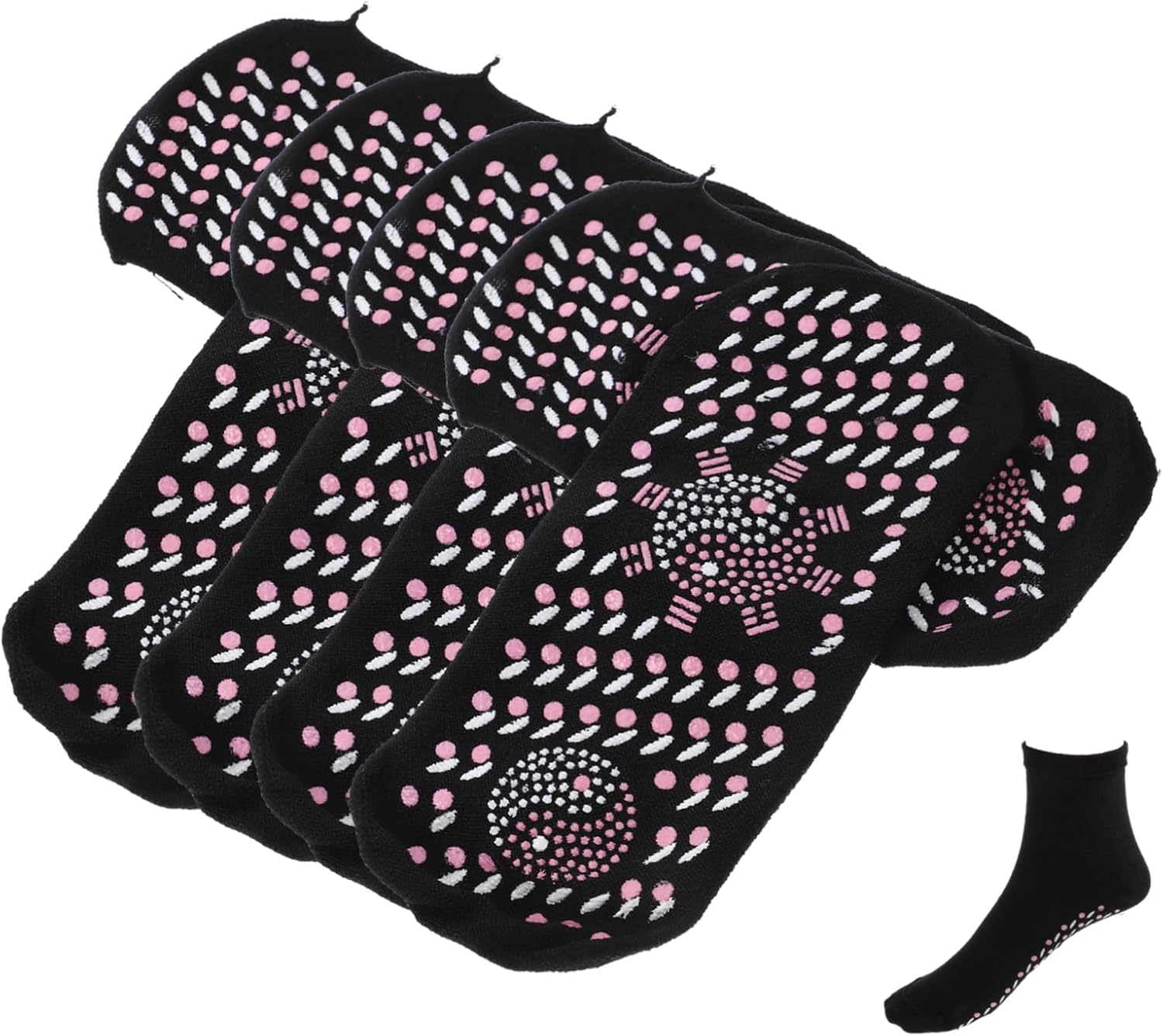Sosoport 4 Pair Women's Socks Warm Men's Heated Daily Use Self Heating Socks for Hiking Skiing