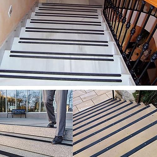 Miniatura 41 de Cinta de agarre, 4 pulgadas x 35 pies, cinta antideslizante resistente para escaleras, impermeable, antideslizante, para escaleras interiores y Gris