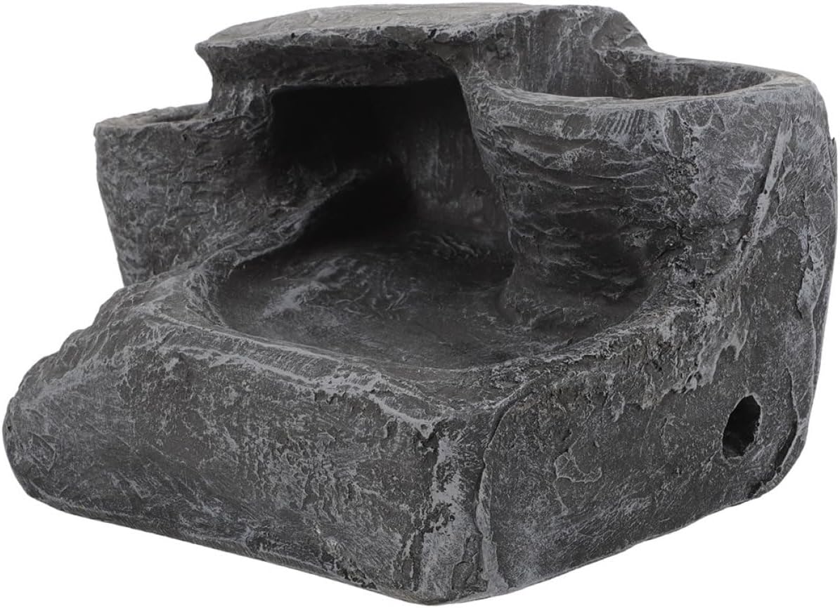 Turtle Basking Platform Resin Climbing Rock for Aquariums Tortoise Sunbathing Ramp and Decorative Reptile Accessory for Turtle Tank Decor