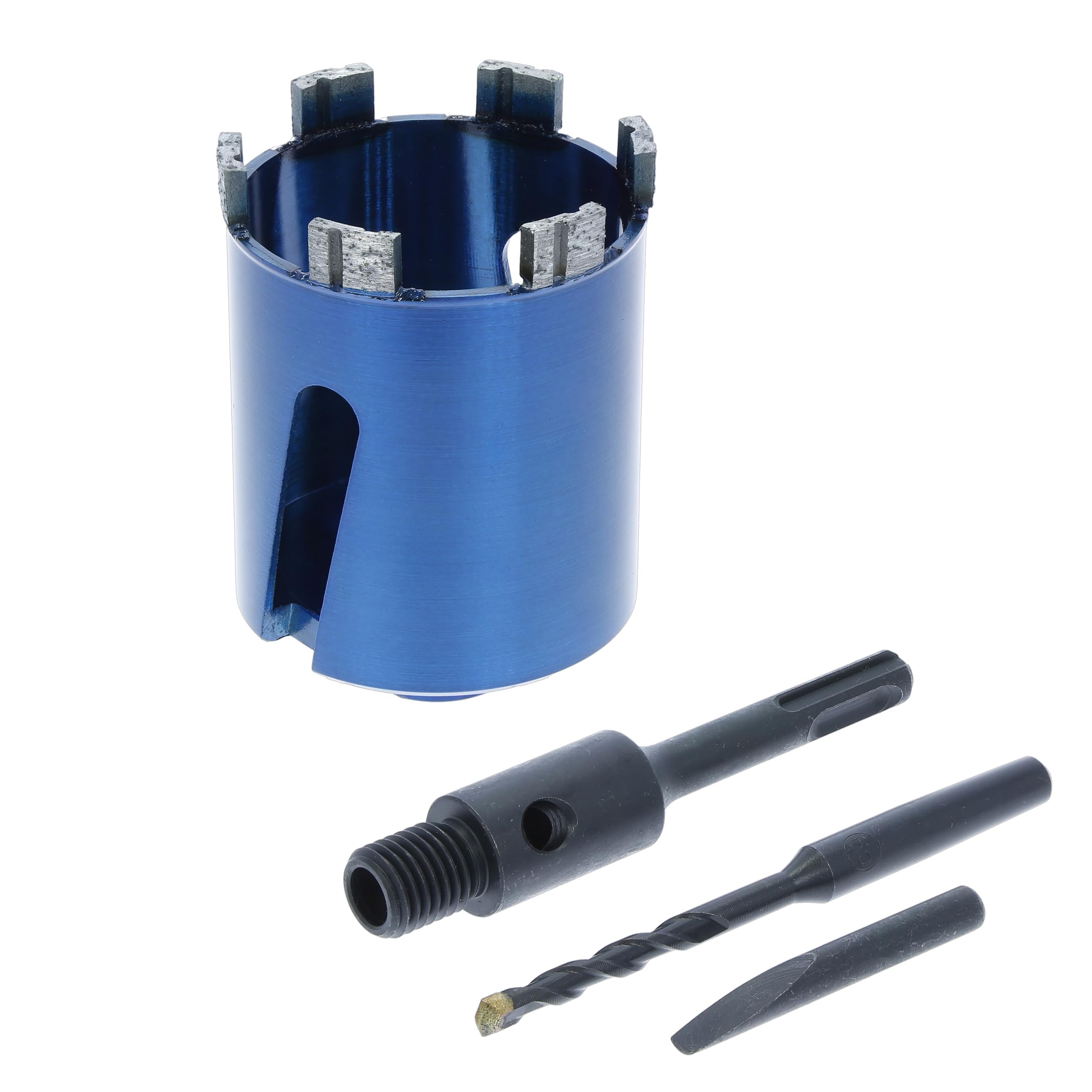 Diamant Dosensenker 68mm SDS Plus Komplett-Set – WEFARU DKT | Schrägschlitz, Unterputzdose, Beton, für Kombihammer, inkl. Adapter + Zentrierbohrer