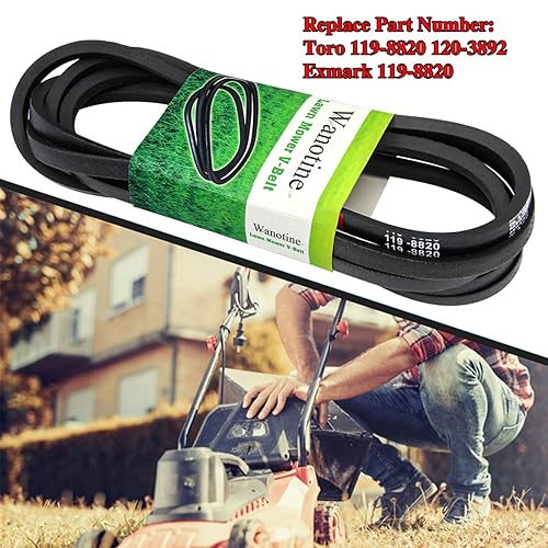Miniatura 3 de La correa de cubierta 119-8820 reemplaza la correa TimeCutter Toro de 50 pulgadas para cortacéspedes SS5000, SS5060, 74630, 74361, 74632, 74635,
