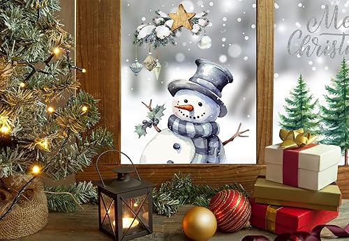 Miniatura 6 de 400 calcomanías plateadas para ventana de Navidad, árbol de Navidad, muñeco de nieve, alce, decoración de ventana de Navidad, decoraciones de