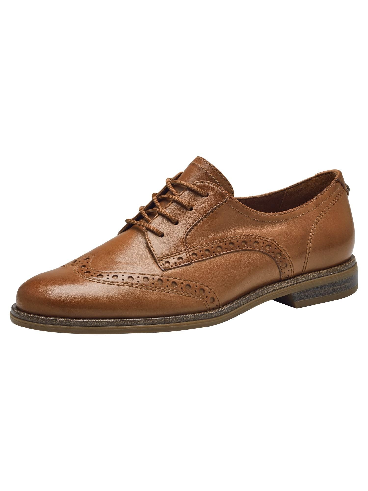 Tamaris Women's 1-23290-43 Lace-up Low Shoe, Nut Leather, 3.5 UK