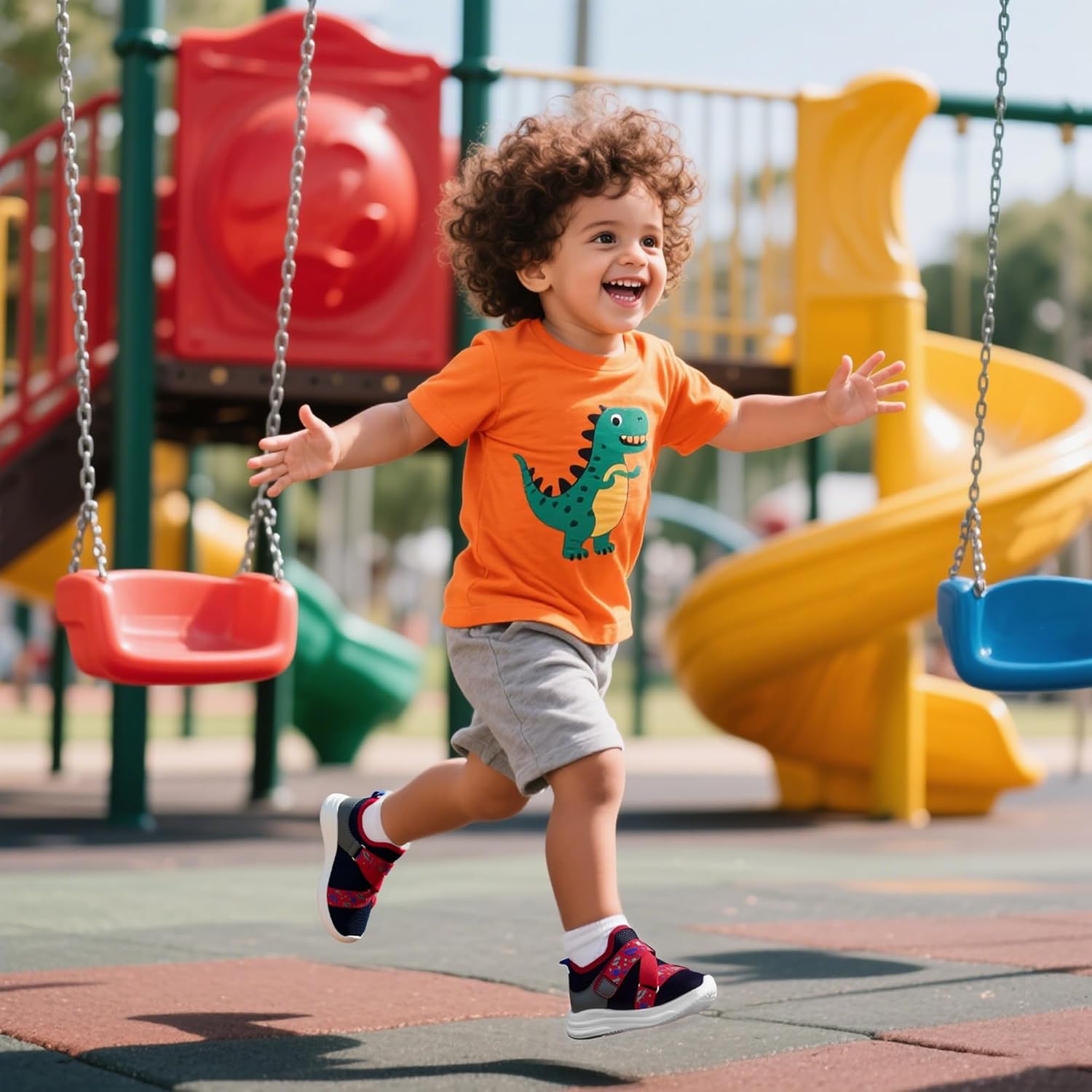 SKYWHEEL Toddler Shoes Boys Girls Tennis Slip On Sneaker Comfy Breathable Mesh Lightweight Athletic Running Walking Casual Shoes for Kids - Image 2