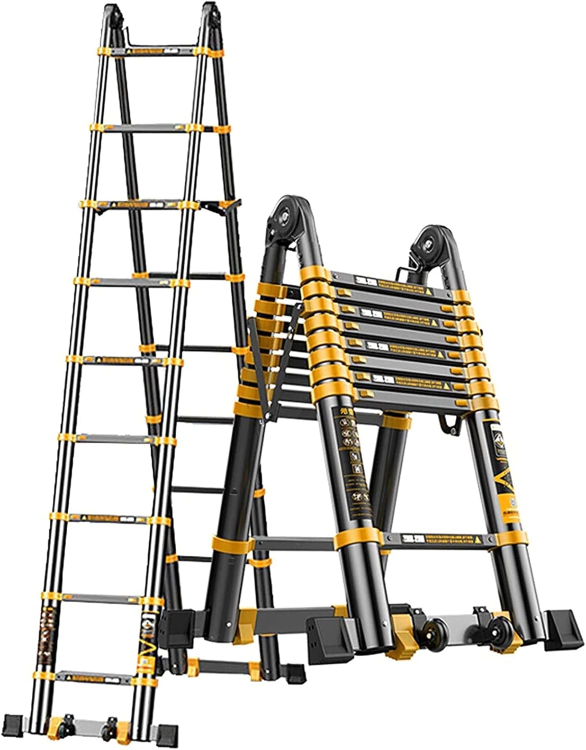 AUNEVN Ladders Stairs Telescoping Extension Ladder, AntiSlip