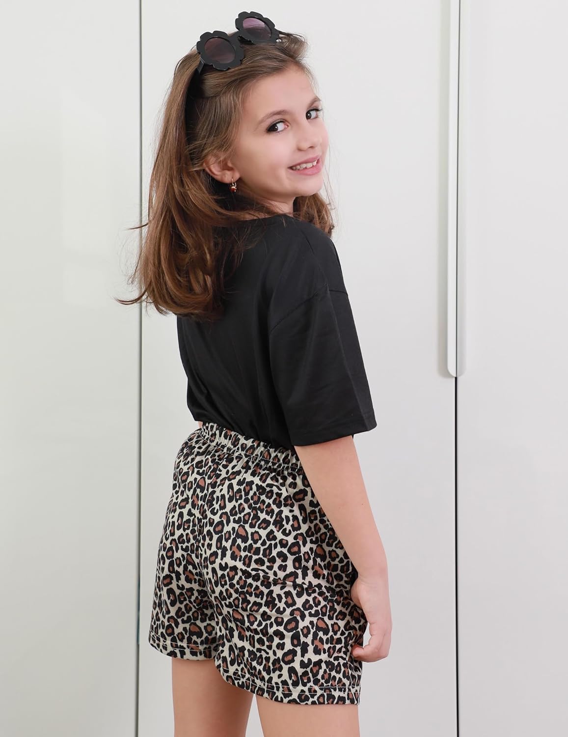 Arshiner Girls Pajama Set 3 Piece Short Sleeve Sleepwear Summer Soft Cute Pjs Outfits - Image 6